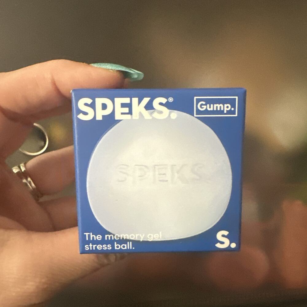 Speks Gump Memory Gel Stress Ball Dew Blue Squishy Fidget Toy